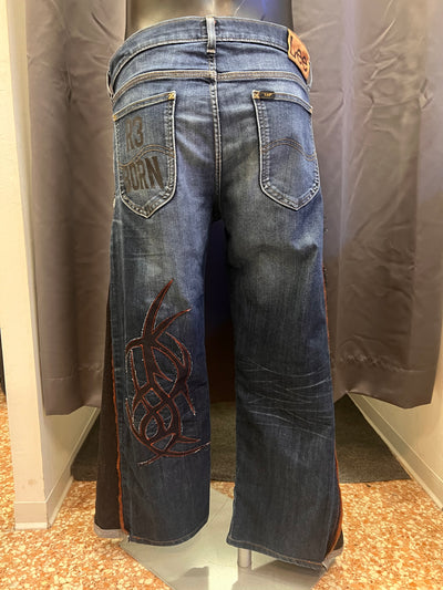 Jeans Lee flare custom R3BORN | M/32 uomo thumbnail
