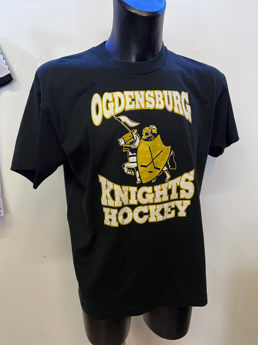 T-shirt vintage 90’s Best Fruit of the loom Ogdensburg Knights Hockey (XL uomo)