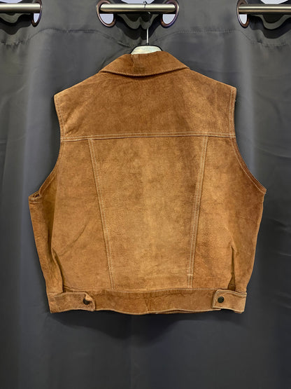 Gilet vintage in pelle (L)