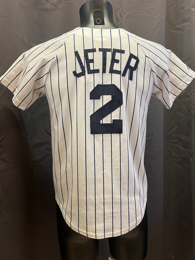 Jersey vintage MLB NY Yankees Jeter #2 (S uomo) thumbnail