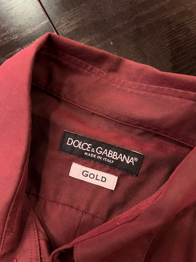 Camicia Dolce&Gabbana Gold bordeaux iridescente | M uomo thumbnail