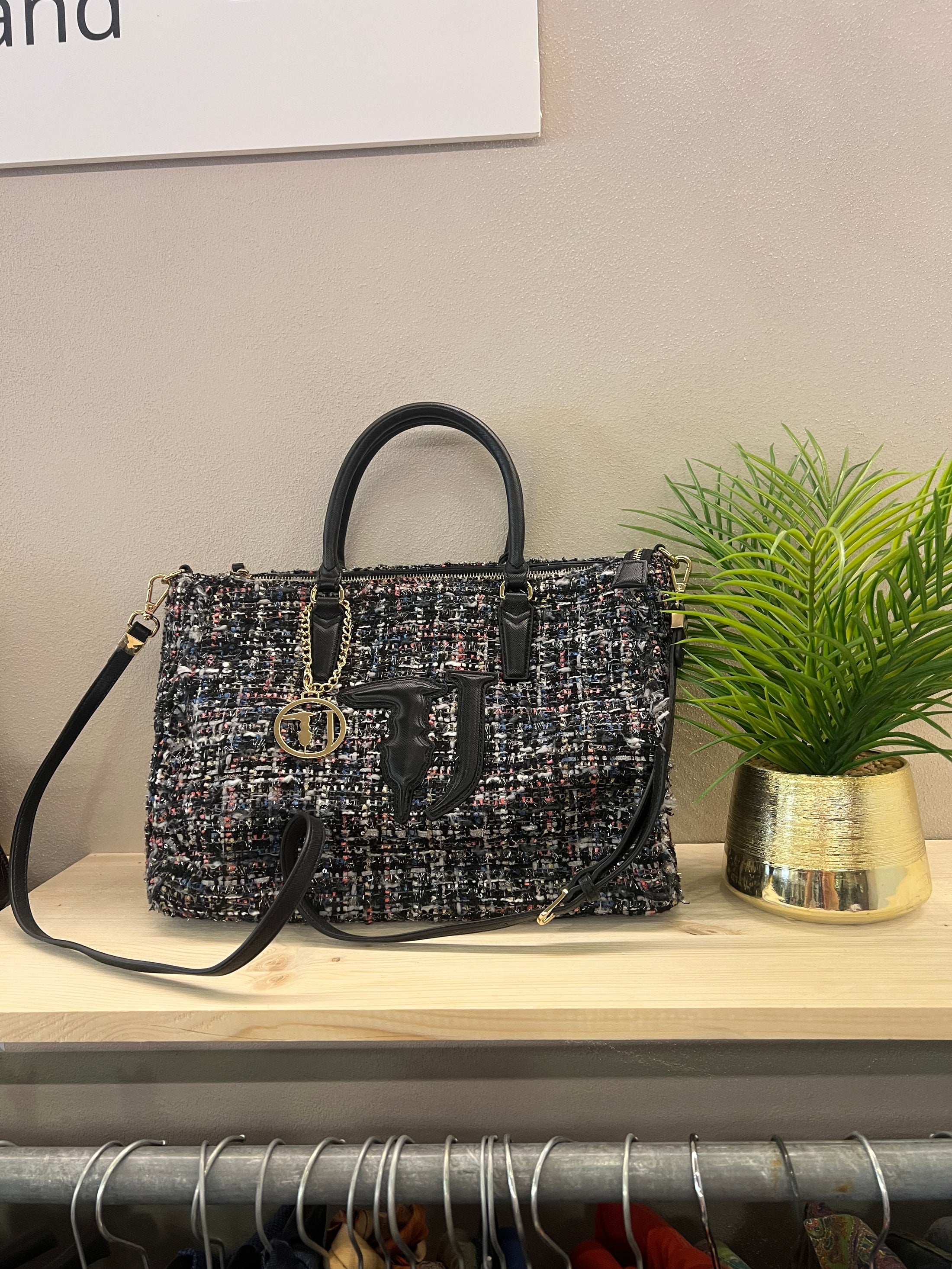 Tote bag Trussardi Jeans nuova in tweed