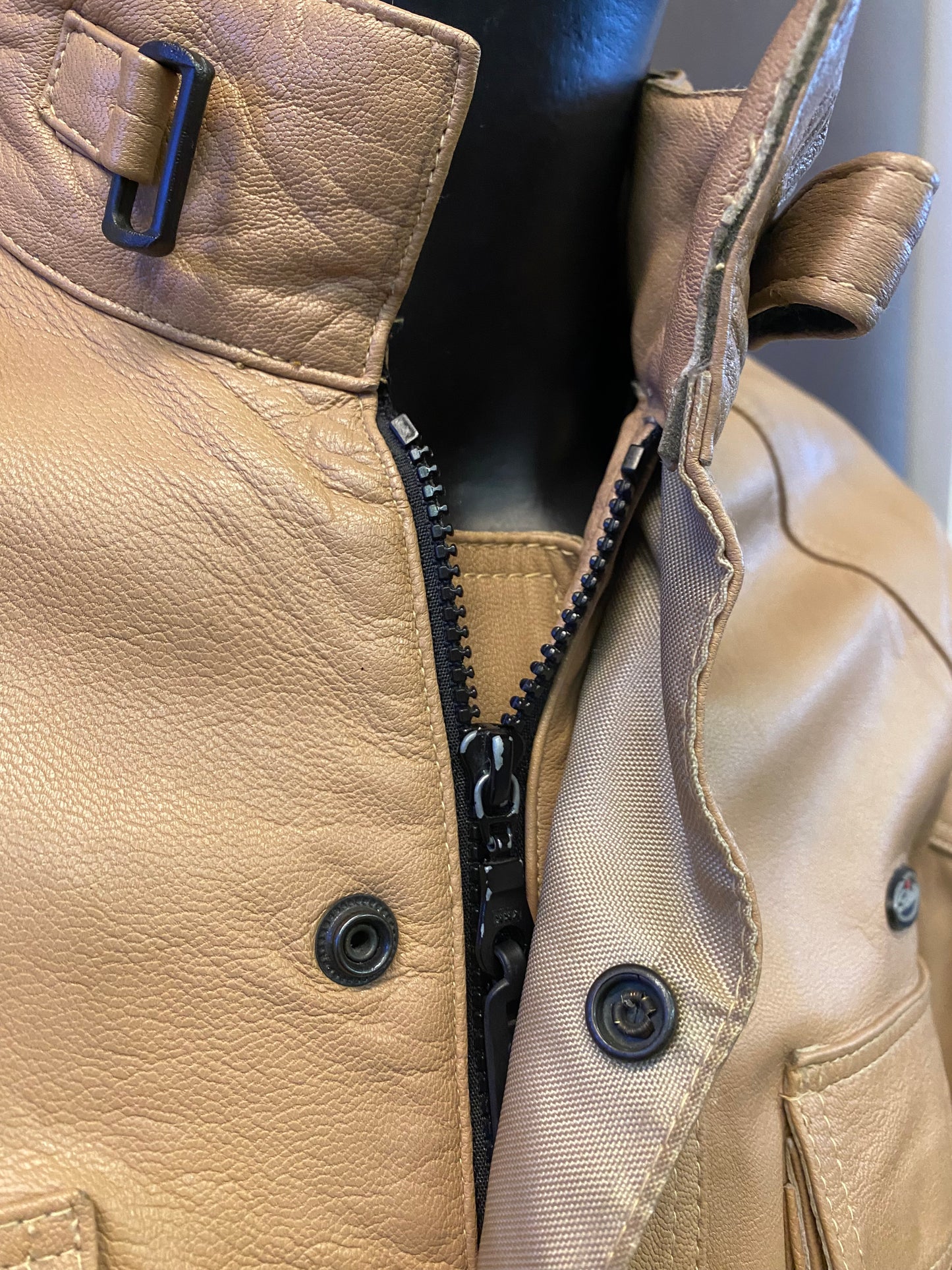 Giacca in pelle stile motociclista Scotland (M)