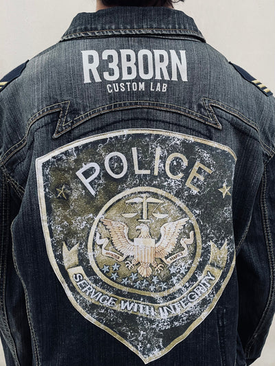 Giacca in denim Y2K Custom (XL) | R3BORN thumbnail