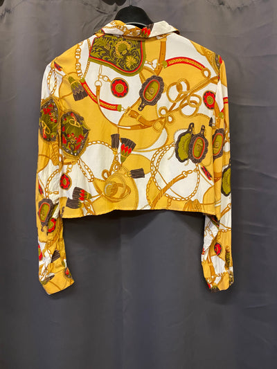 Camicia crop vintage stile barocco The Legend Custom - donna L | R3BORN thumbnail