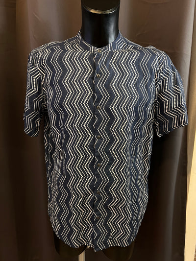 Camicia E.T.A collo alla coreana in cotone (XL uomo) thumbnail