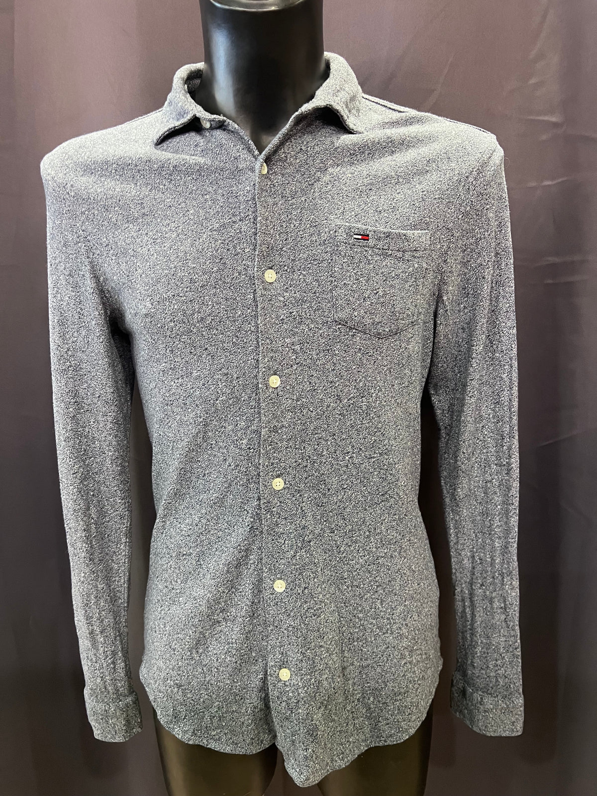 Polo camicia vintage Tommy Hilfiger a maniche lunghe (S uomo)