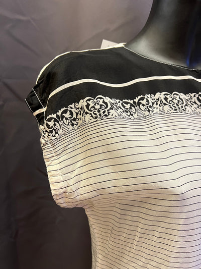 Blusa vintage sartoriale in seta e acetato (M donna) thumbnail