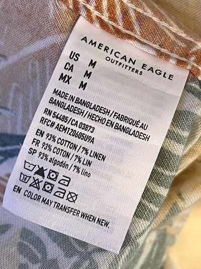 Camicia hawaiana American Eagle lino e cotone (M uomo) thumbnail