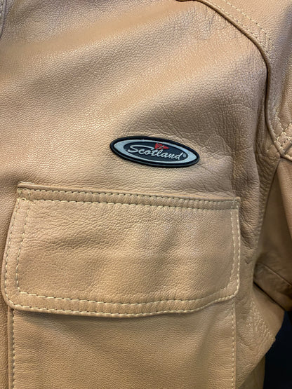 Giacca in pelle stile motociclista Scotland (M)