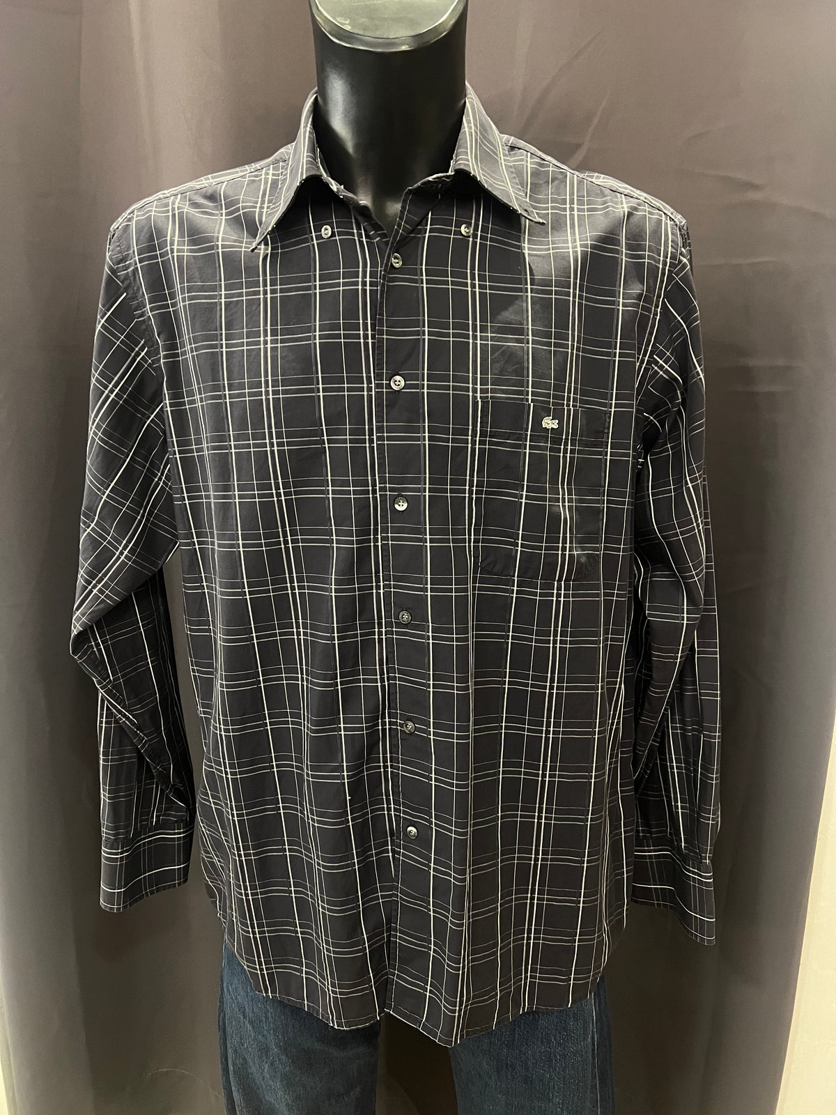 Camicia LaCoste silver crocodile |XL uomo