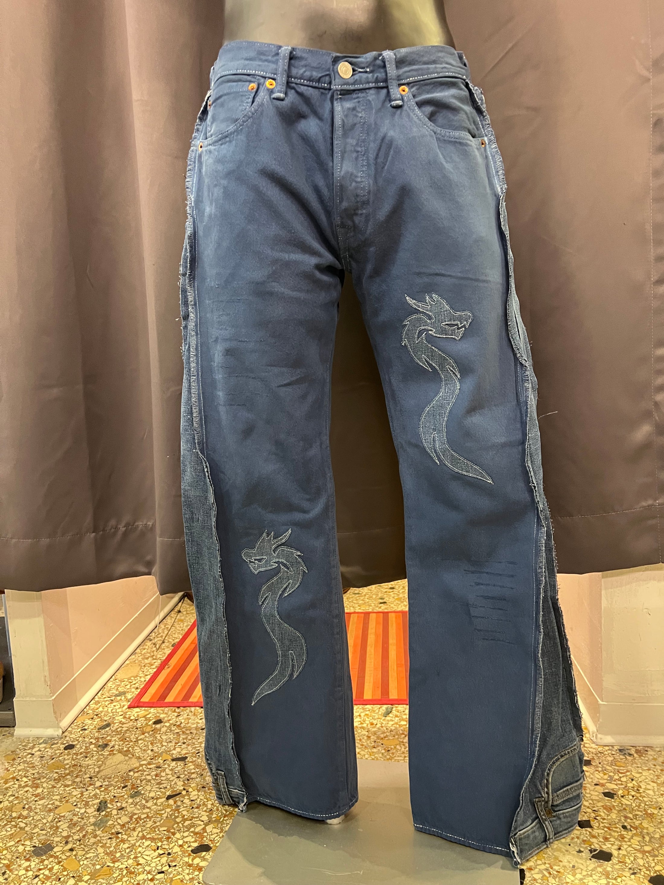 Jeans Levi’s 501 flare vintage Custom R3BORN (32/46)