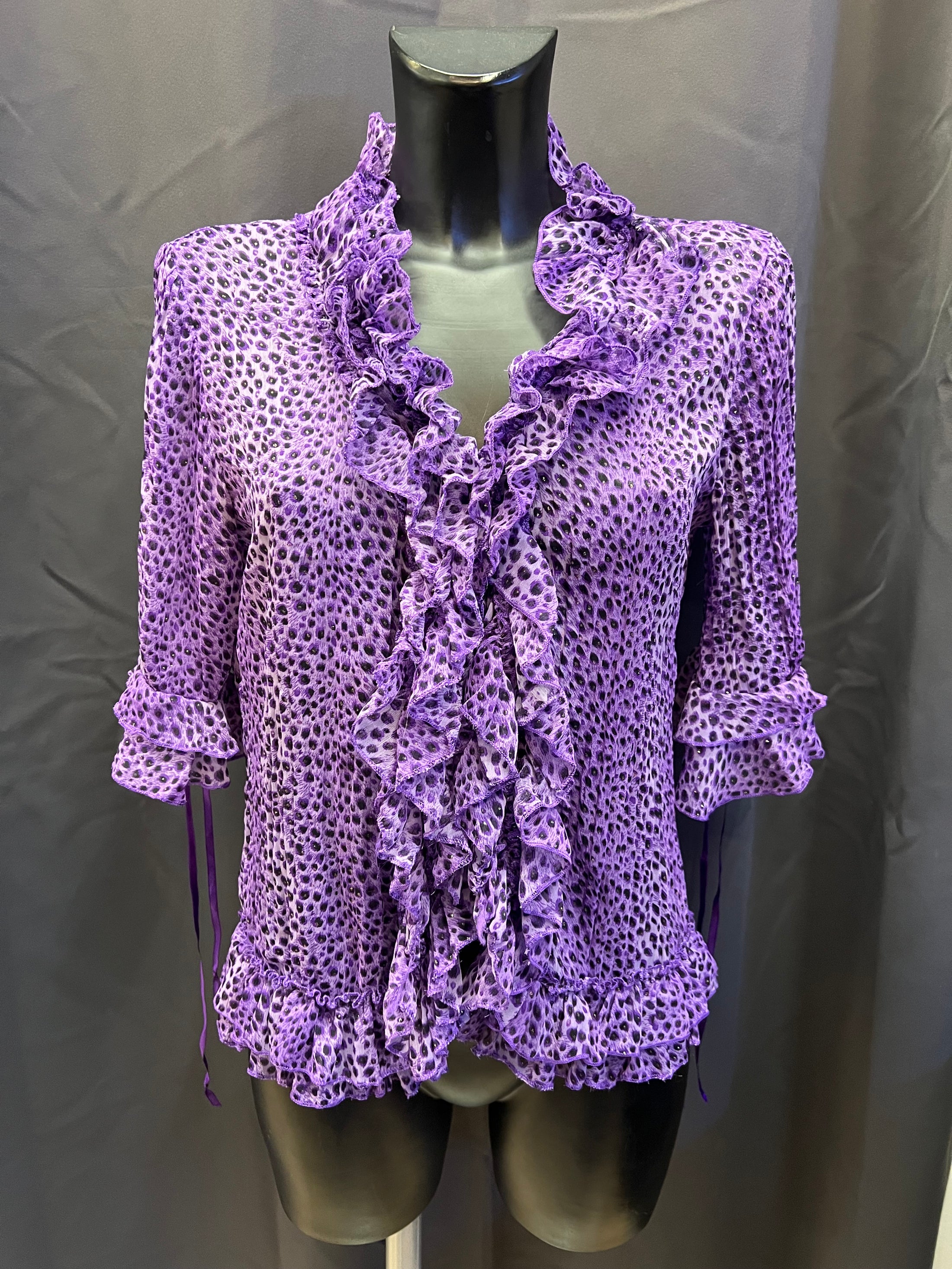 Blusa maculata con lurex ( L donna)