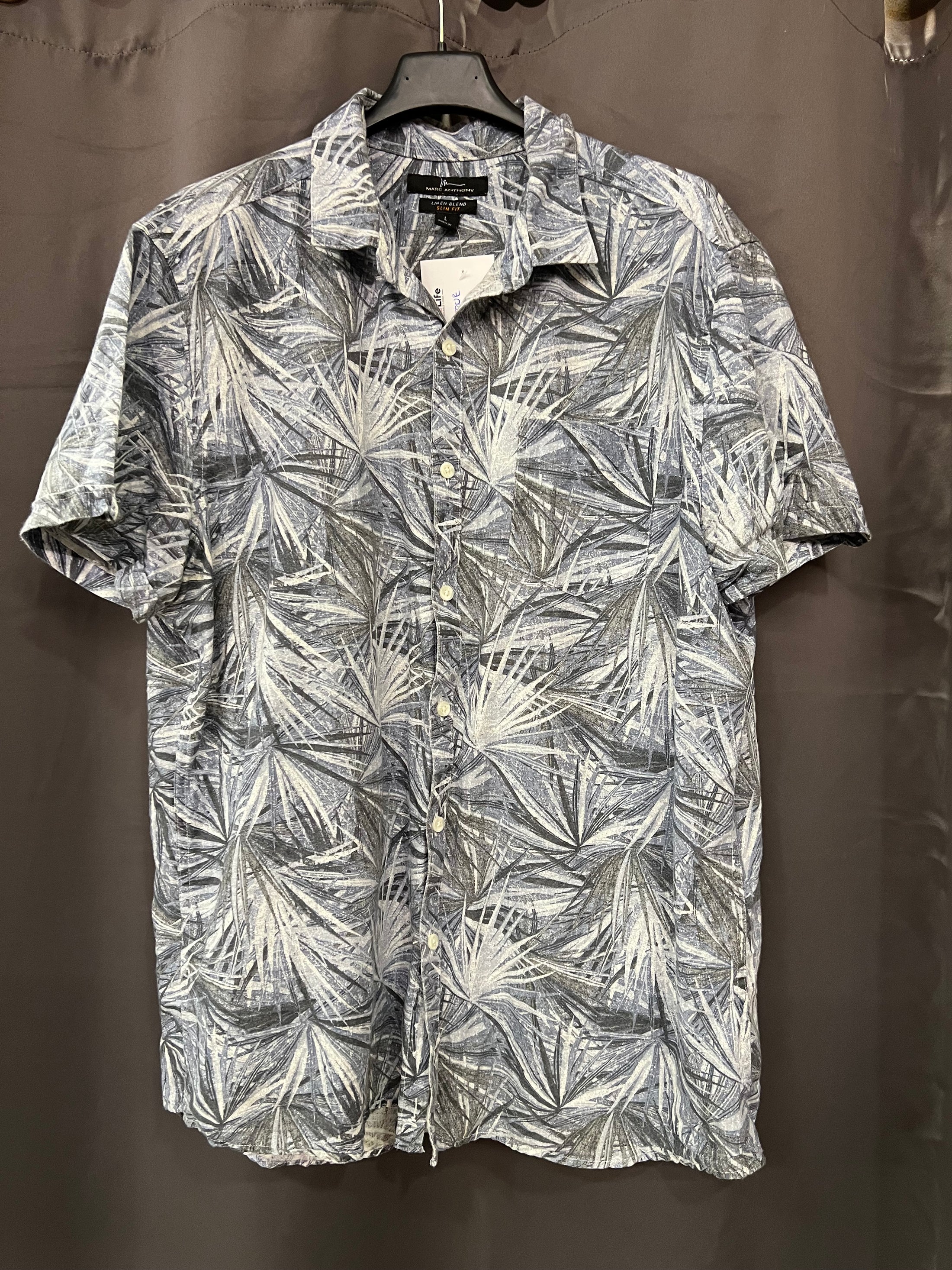 Camicia hawaiana Marc Anthony lino e cotone | L uomo