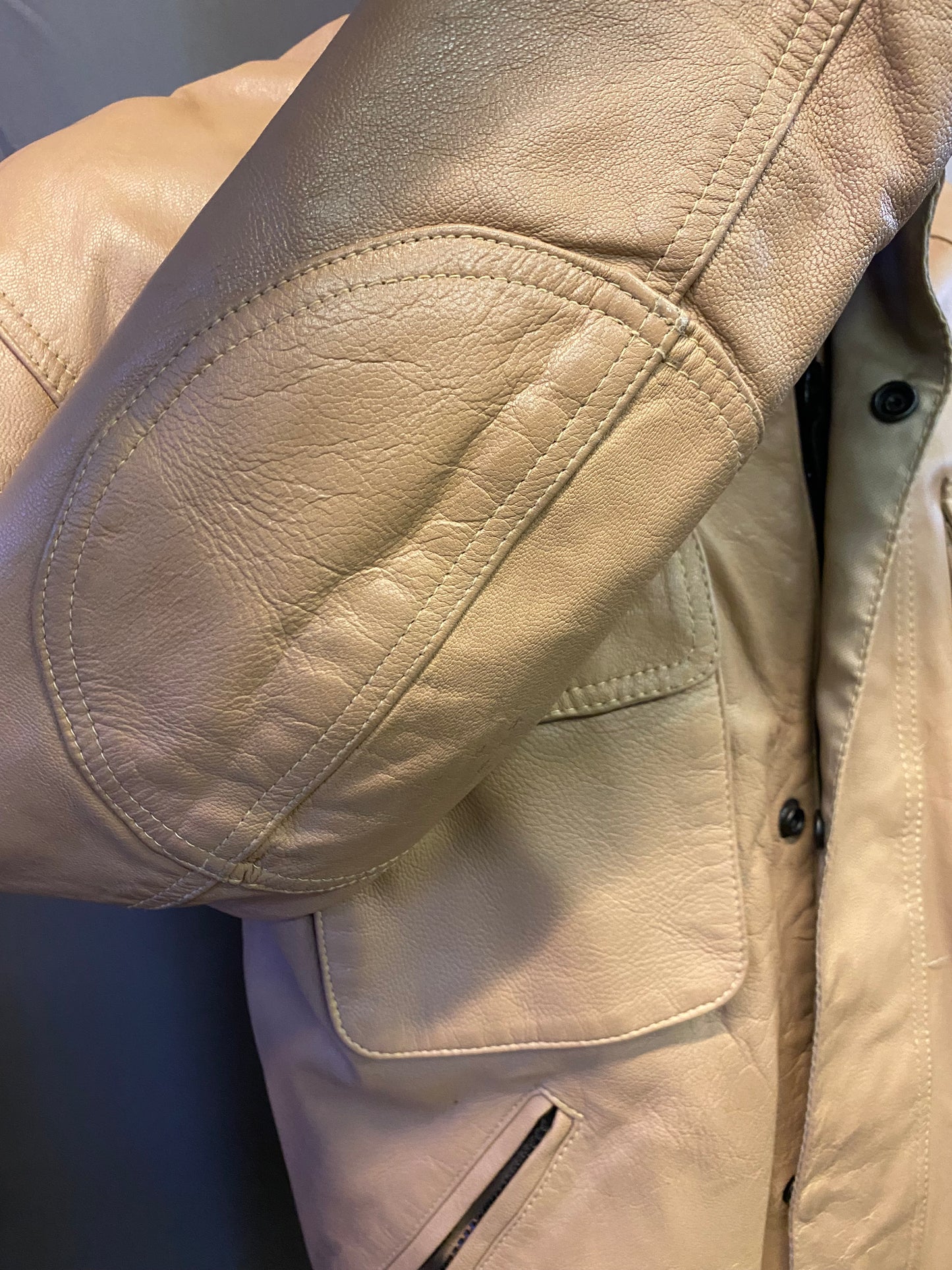 Giacca in pelle stile motociclista Scotland (M)