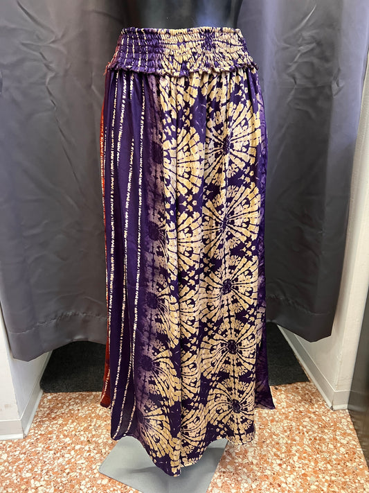 Pantalone gamba ampia in seta Dolce Quela (M donna)