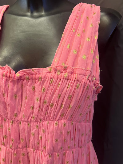 Abito almagores rosa con pois dorati (M donna) thumbnail