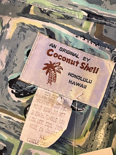 Camicia hawaiana vintage Coconut Shell made in hawaii (XL uomo) thumbnail