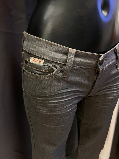 Jeans Y2K Sexy Woman vita bassa nuovo (Xs donna) thumbnail