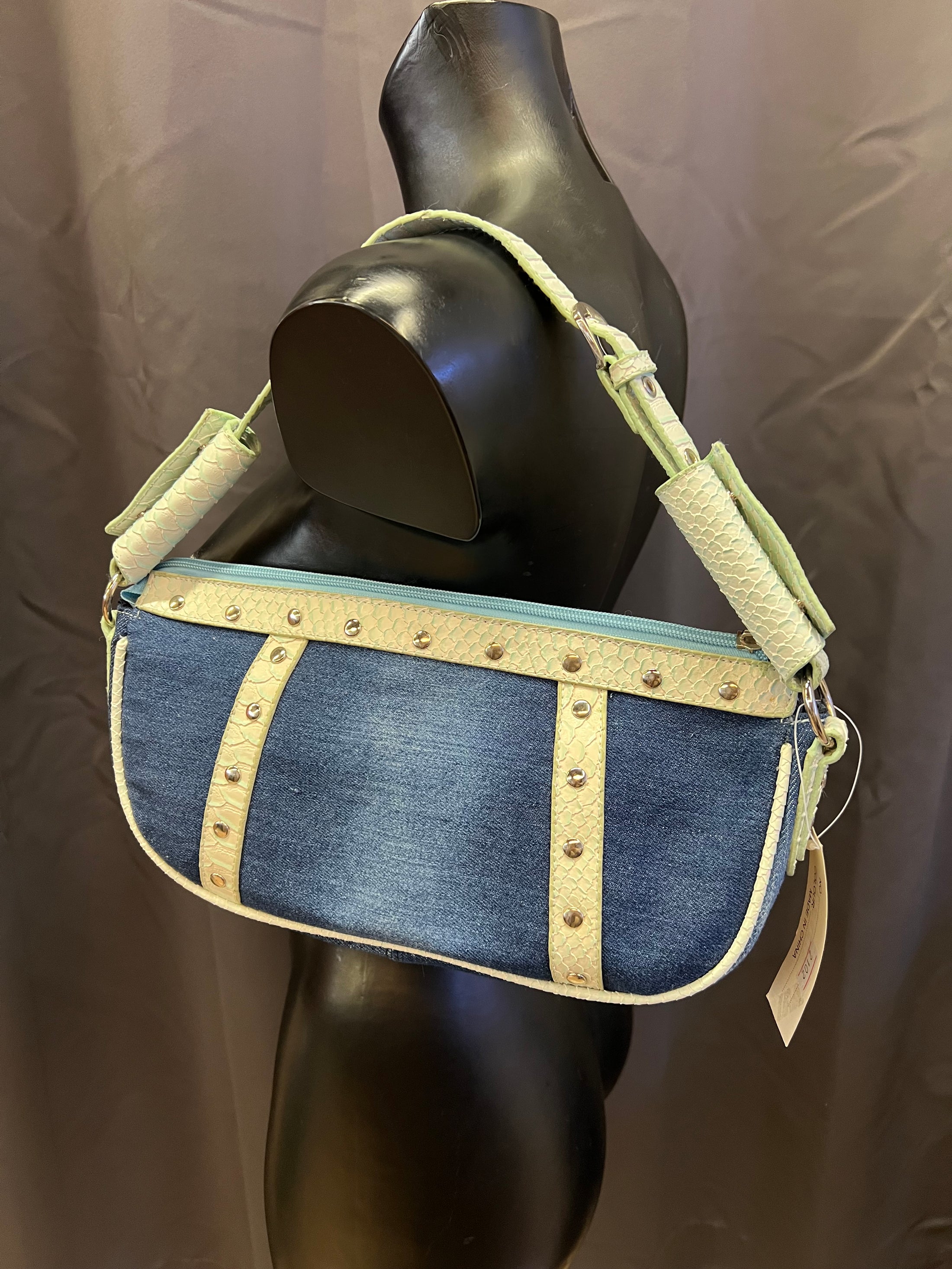 Borsa Duemila in denim Y2K nuova