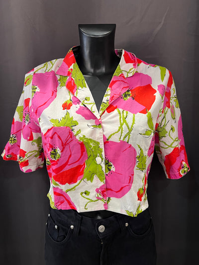 Camicia crop Tandem vintage in cotone |M/L donna thumbnail
