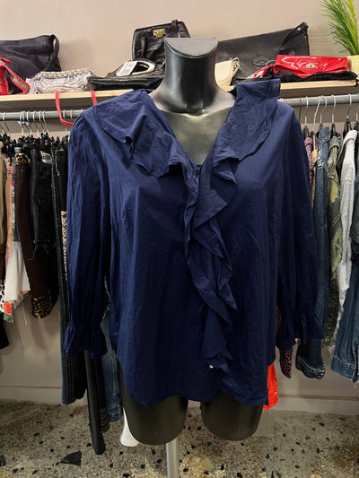 Camicia Lauren Ralph Lauren blu navy | |XL donna thumbnail