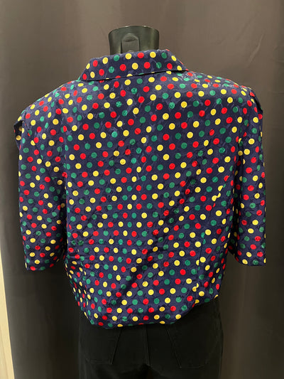 Camicia sartoriale a pois vintage 80’s (46 donna) thumbnail