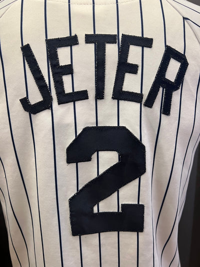 Jersey vintage MLB NY Yankees Jeter #2 (S uomo) thumbnail