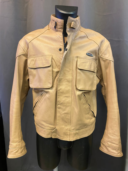 Giacca in pelle stile motociclista Scotland (M)