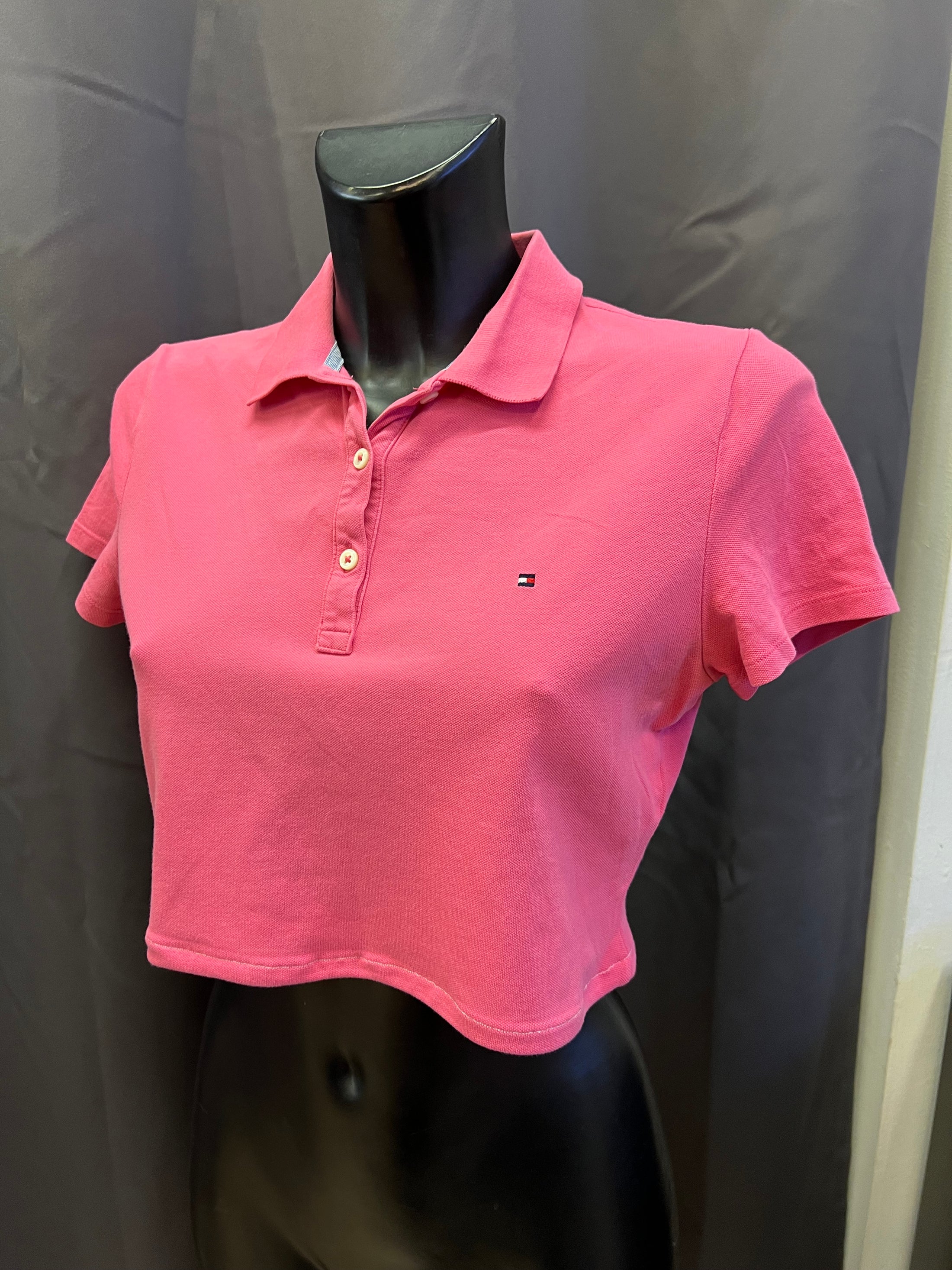 Polo crop Tommy Hilfiger custom donna (s) |R3BORN
