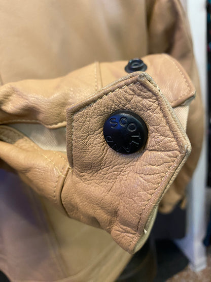 Giacca in pelle stile motociclista Scotland (M)