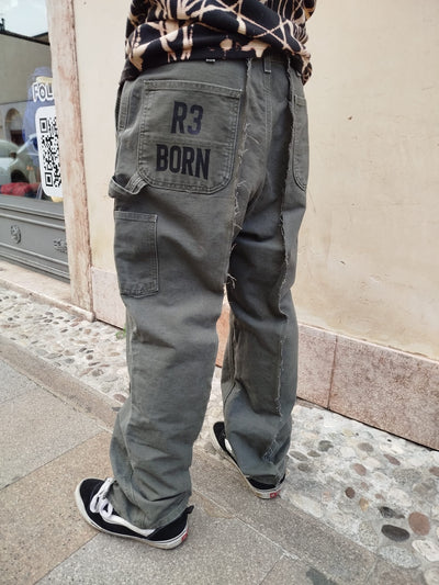 Jeans Baggy Carhartt Carpenter Custom Cachi Uomo M | R3BORN thumbnail