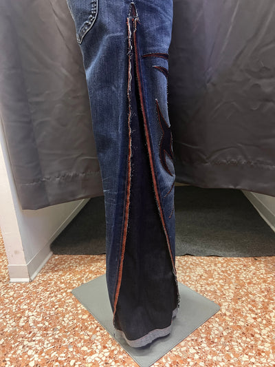 Jeans Lee flare custom R3BORN | M/32 uomo thumbnail