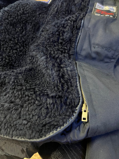 Cappotto vintage blu marino con imbottitura staccabile(Xl donna) thumbnail