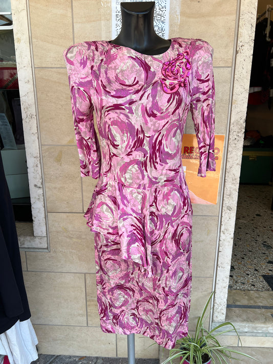 Abito vintage sartoriale in seta| M donna