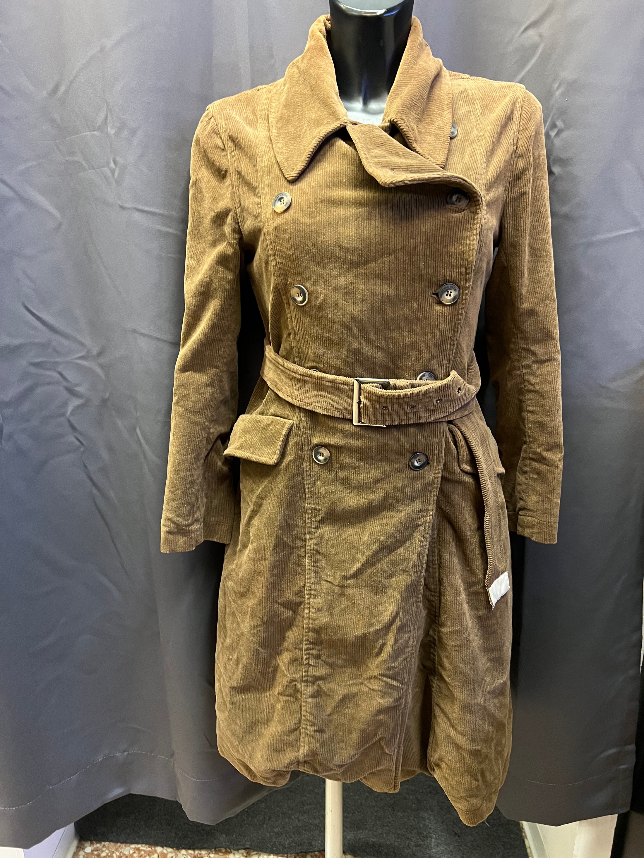 Trench Guido Pellegrini in ciniglia a costine ( M donna)