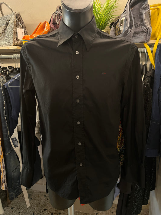 Camicia Uomo Hilfiger Denim Nera – Taglia L – Slim Fit