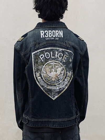 Giacca in denim Y2K Custom (XL) | R3BORN thumbnail