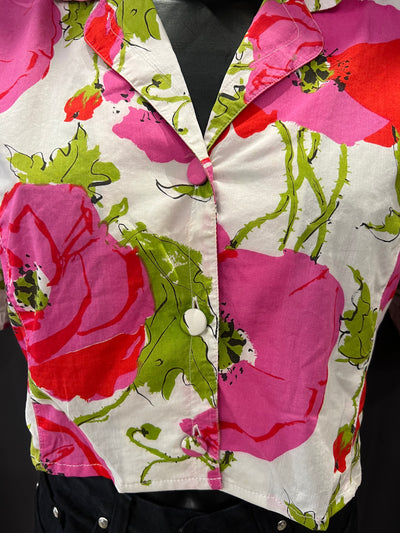 Camicia crop Tandem vintage in cotone |M/L donna thumbnail