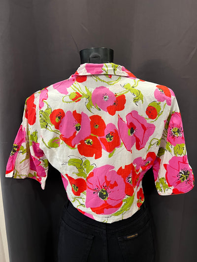 Camicia crop Tandem vintage in cotone |M/L donna thumbnail