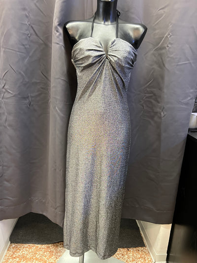 Abito lungo in lurex argento souvenir (m donna) thumbnail