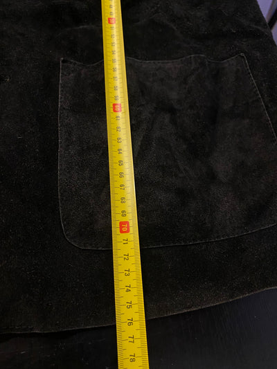 Cappotto nero in vera pelle vintage (L uomo) thumbnail
