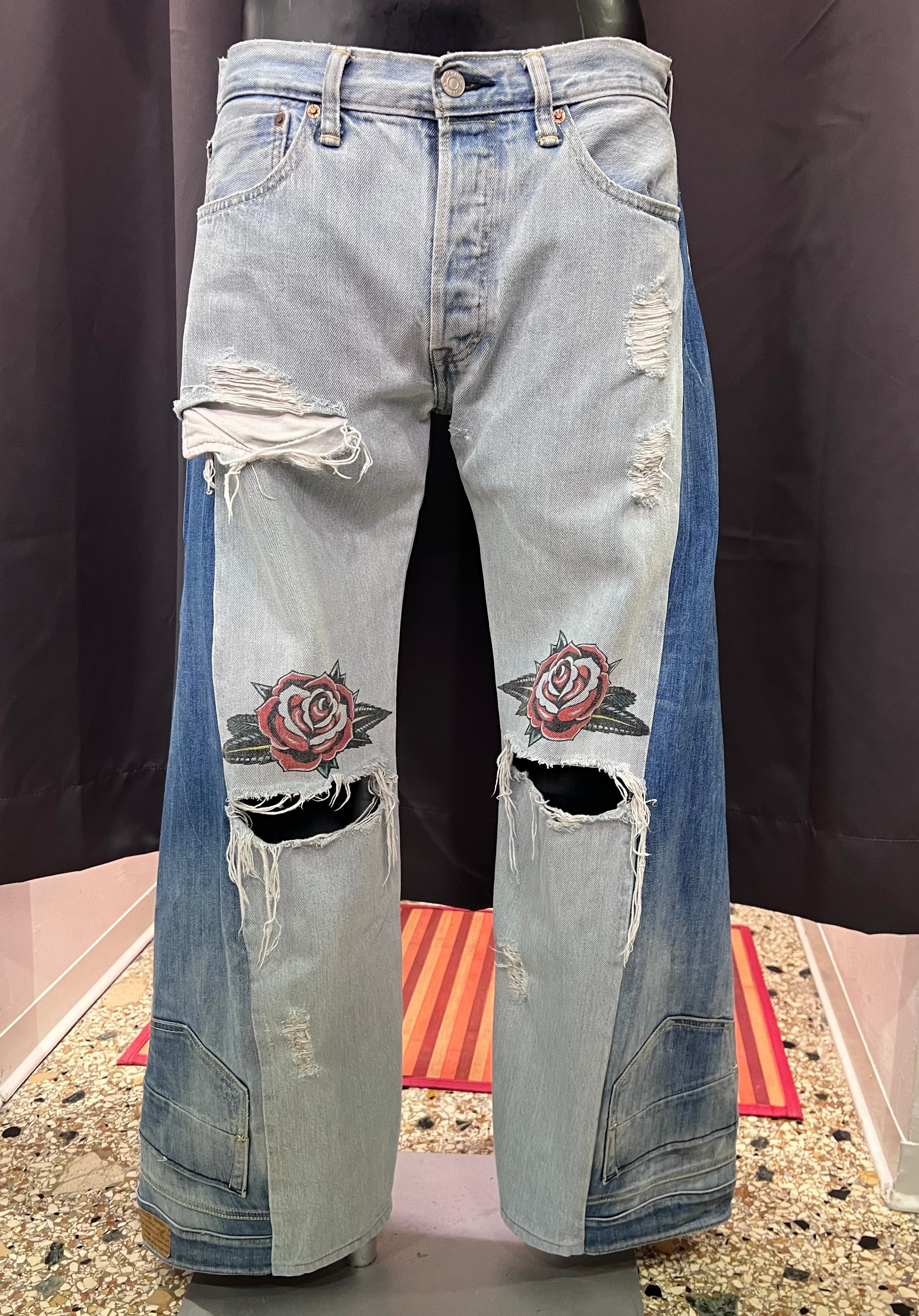 Jeans Levi’s 501 vintage Flare Custom R3BORN (32/46)