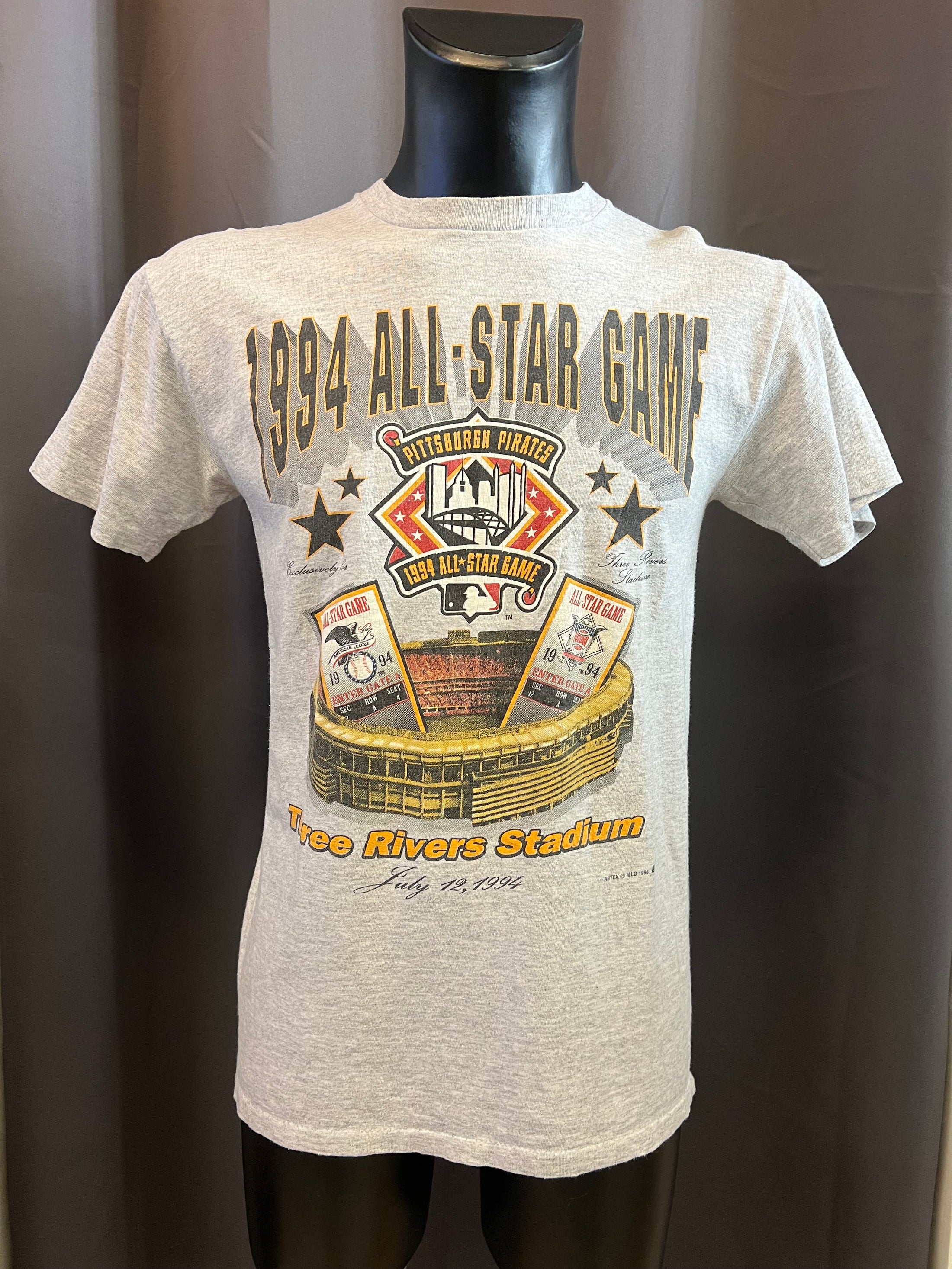 T-shirt vintage Artex del 1994 MLB All-Star Game dei Pittsburgh Pirates al Three Rivers Stadium (M uomo)