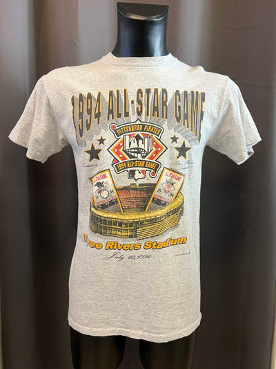 T-shirt vintage Artex del 1994 MLB All-Star Game dei Pittsburgh Pirates al Three Rivers Stadium (M uomo) thumbnail