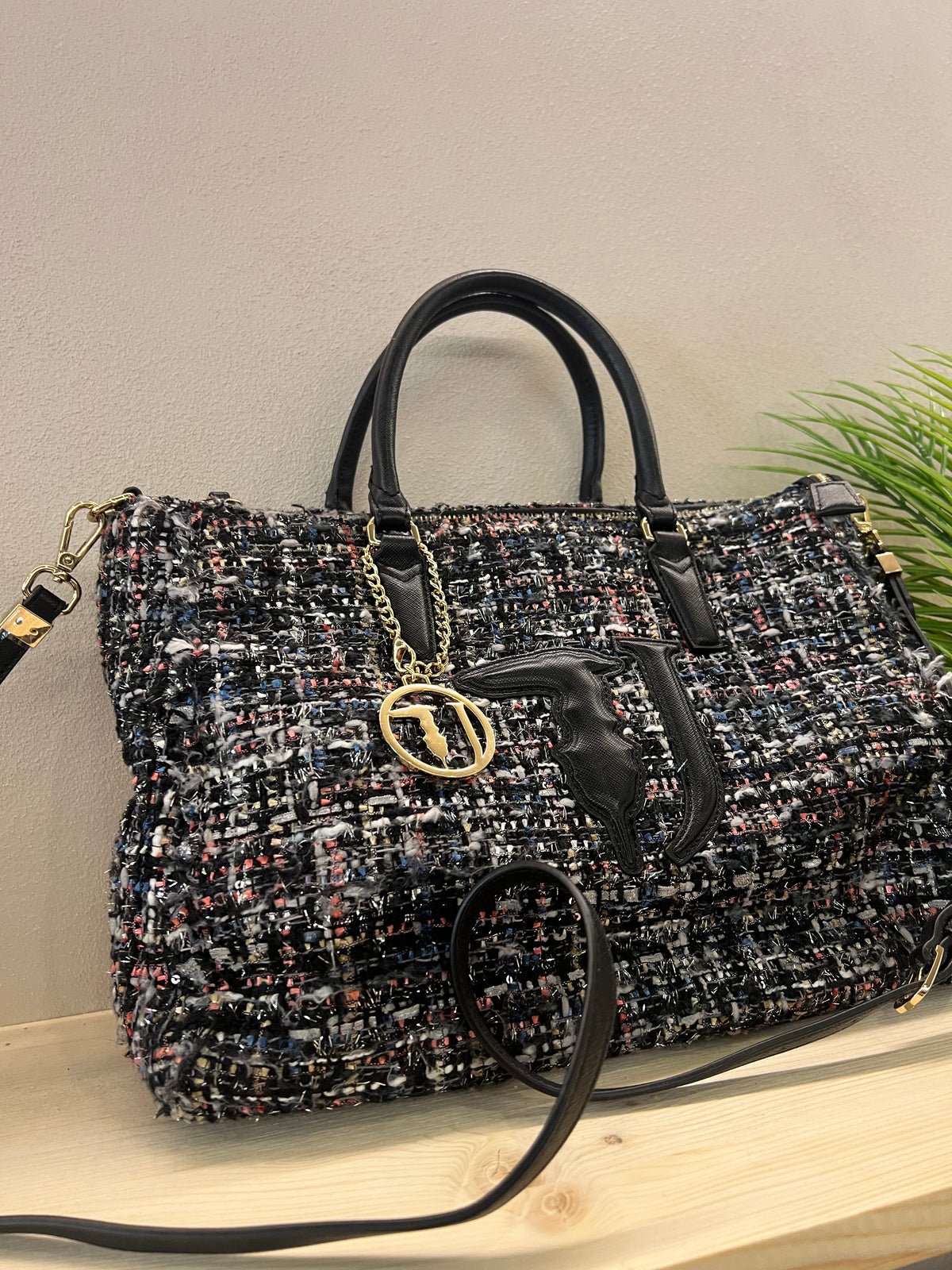 Tote bag Trussardi Jeans nuova in tweed