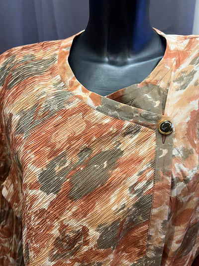 Blusa vintage in seta e acetato (2xl donna) thumbnail