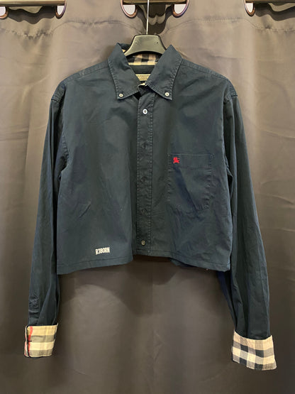 Camicia Burberry crop Custom by R3BORN (M)