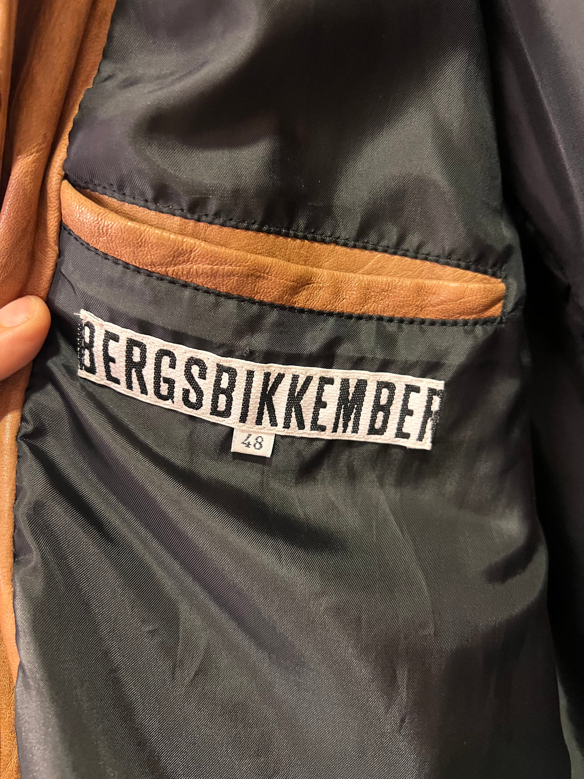 Giacca in pelle Bikkembgers (48 uomo)