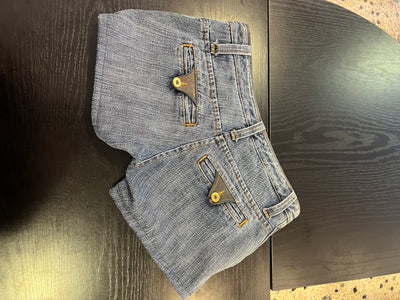 Shorts in denim Adele Fado Y2K dettagli in pelle thumbnail